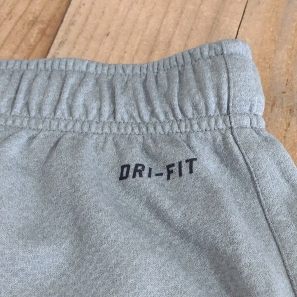 Nike Drawstring Waist Gray Dri Fit High Waist Track Pants Ankle Zippers Size S - Picture 5 of 11